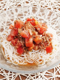 簡単!ツナ&トマトのお素麺-レシピのメイン写真