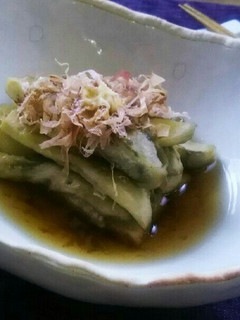 ポリ袋湯煎♥焼きなす風煮浸し-レシピのメイン写真