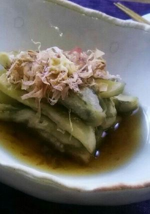 ポリ袋湯煎♥焼きなす風煮浸し-レシピのメイン写真