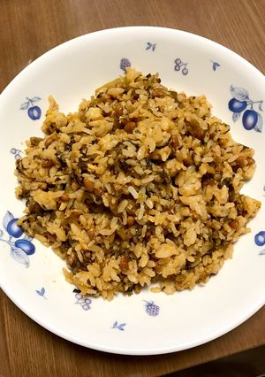 高菜＆納豆のチャーハン-レシピのメイン写真