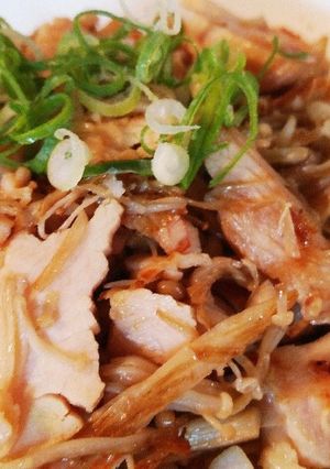 えのきとサラダチキンのバター醤油焼き-レシピのメイン写真