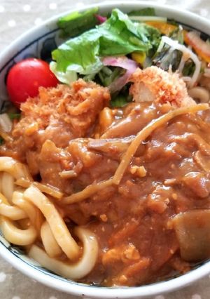 豚汁カレーうどん✿チキンカツのせ-レシピのメイン写真