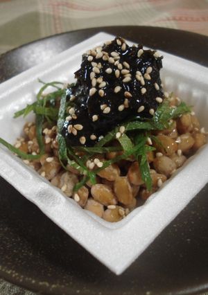 しそ・のり・Ｗごまで納豆食べた～-レシピのメイン写真
