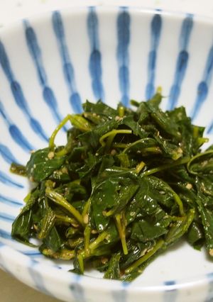 モロヘイヤのごま酢和え♪ネバネバ食感♪-レシピのメイン写真