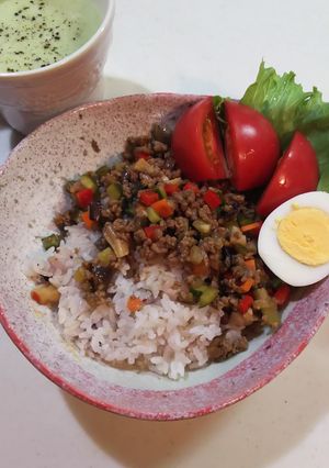 夏野菜の肉そぼろ-レシピのメイン写真