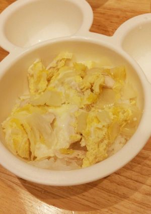 【離乳食】ささみの親子丼-レシピのメイン写真