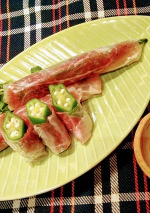 オクラまるごと!簡単生春巻き-レシピのメイン写真
