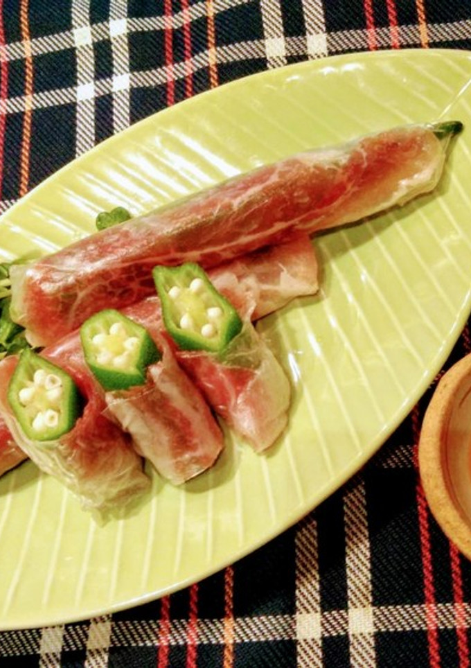 オクラまるごと！簡単生春巻き-レシピのメイン写真