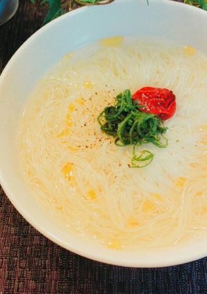 ヘルシー＆超カンタン☆鶏塩梅そうめん-レシピのメイン写真