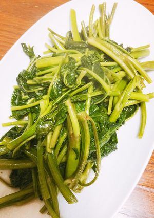 簡単！空芯菜をサッパリ！シャキシャキ！-レシピのメイン写真