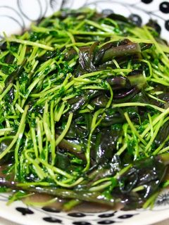 豆苗と金時草炒め-レシピのメイン写真