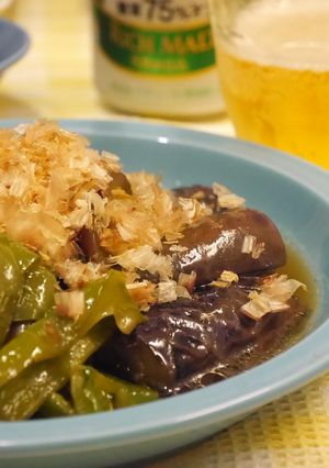 めんつゆで簡単★ナスとピーマンの焼き浸し-レシピのメイン写真