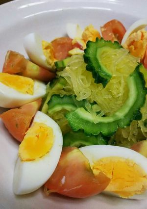 金糸瓜(そうめん南瓜)とゴーヤのサラダ-レシピのメイン写真