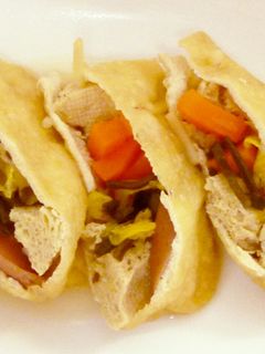 凍らせ豆腐の巾着煮-レシピのメイン写真