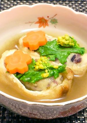 豆腐黒米いなり餅煮-レシピのメイン写真