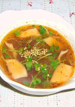 ☆豆腐とエリンギのピリ辛みぞれスープ♪♪-レシピのメイン写真