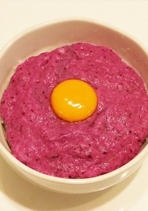 紫やまいものとろろご飯-レシピのメイン写真