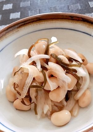 大豆水煮と塩昆布✤おつまみピクルス(風)-レシピのメイン写真