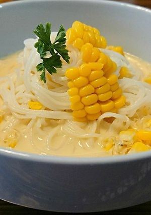 豆乳コーンクリーム素麺-レシピのメイン写真