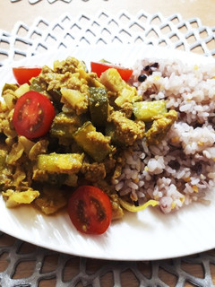 夏野菜の和ドライカレー-レシピのメイン写真