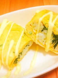 和風オムライス♪マヨライスinだし巻き卵-レシピのメイン写真