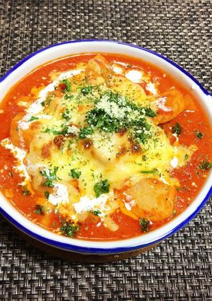 コカブと鶏肉のクリーミートマト煮-レシピのメイン写真