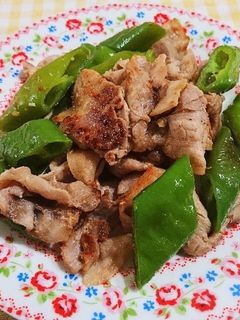 豚肉と万願寺唐辛子のペペロンチーノ風炒め-レシピのメイン写真