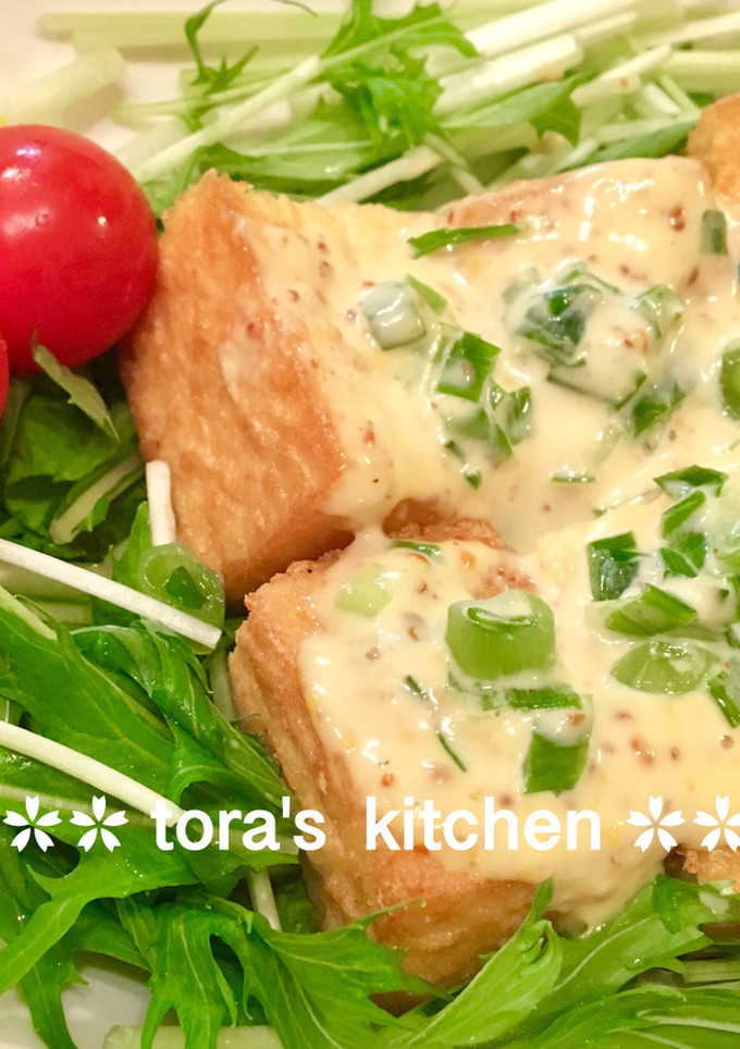厚揚げ☘️粒マヨソースがけ-レシピのメイン写真