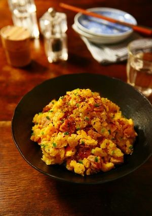 鶏チャーシューと卵の親子ポテトサラダ-レシピのメイン写真