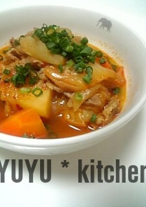 簡単にできる♪豚キムチ肉じゃが-レシピのメイン写真