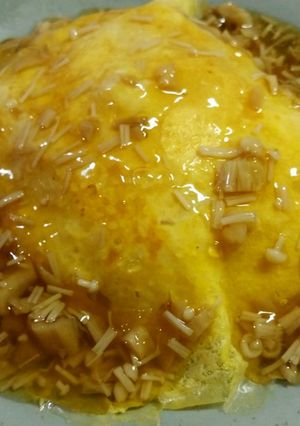 たらこ焼飯オムライスのキノコあんかけ-レシピのメイン写真