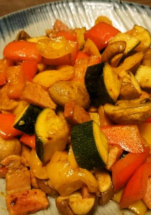 夏野菜のカレー風味炒め-レシピのメイン写真