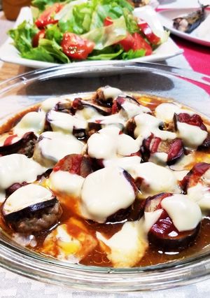 レンチン茄子とひき肉チーズ簡単-レシピのメイン写真