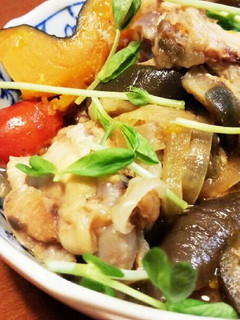 炊飯器で簡単♪夏野菜と鶏手羽元さっぱり煮-レシピのメイン写真