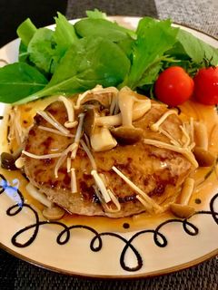 簡単!豆腐ハンバーグ☆和風きのこソース-レシピのメイン写真