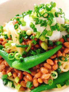 冷やし納豆おろしパスタ-レシピのメイン写真