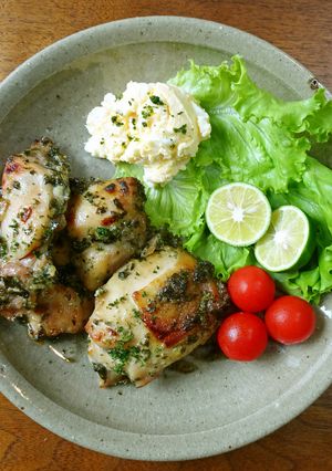 鶏もも肉のバジル漬けグリル-レシピのメイン写真