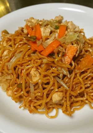 ペヤングボトルソースと生麺で作る焼きそば-レシピのメイン写真