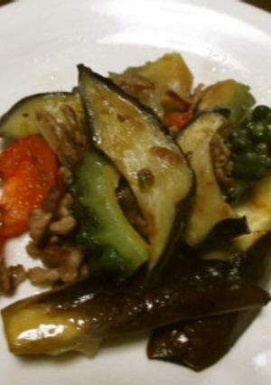 夏野菜のひき肉炒め-レシピのメイン写真