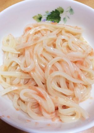 何もしたくない日のたらこうどん-レシピのメイン写真