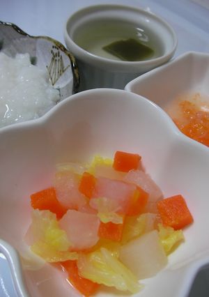 ご飯が炊けた。離乳食完璧（＾０＾）/-レシピのメイン写真