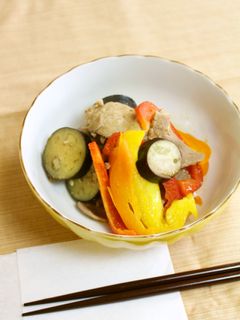☆パプリカとなすの肉炒め☆-レシピのメイン写真