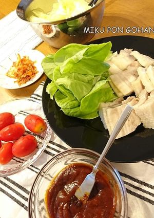 柔らか蒸し豚でヘルシー♡サムギョプサル-レシピのメイン写真