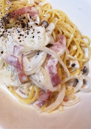乳製品不使用クリームパスタ-レシピのメイン写真