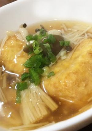 あげ豆腐と万能ねぎのきのこ風あんかけ-レシピのメイン写真