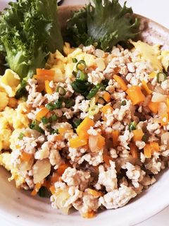野菜とりそぼろ丼-レシピのメイン写真