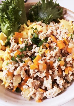 野菜とりそぼろ丼-レシピのメイン写真