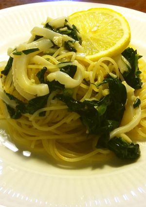 いかと葉唐辛子の魚醤パスタ-レシピのメイン写真
