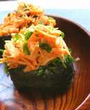 簡単！ささみ缶で豆苗のバンバンジーお握り