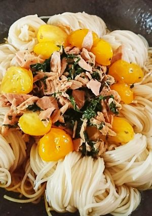 ぶっかけそうめん☆簡単ツナトマト♪-レシピのメイン写真